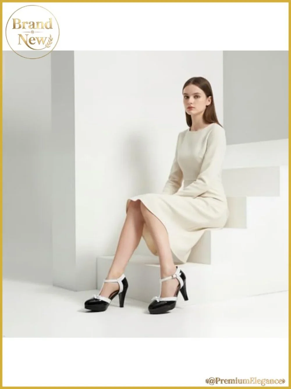T-Strap Mary Jane Platform Bow Heels Vintage Lolita Dress Shoes